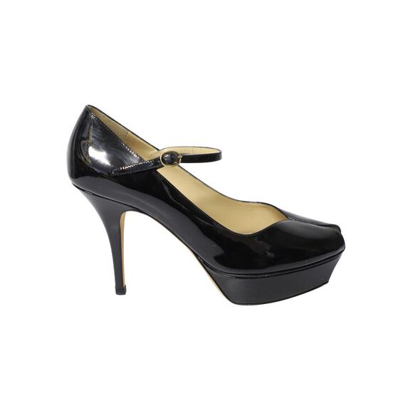Yves Saint Laurent Peep Toe Platform Mary Jane Pumps in Black Patent Leather - Picture 1 of 7